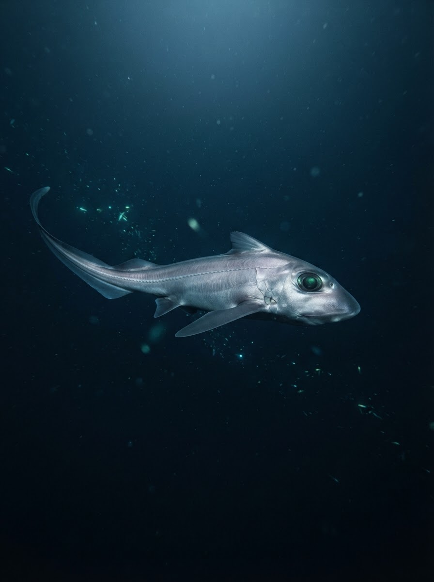A ghost shark, or chimaera, an ancient deep-sea lineage that diverged from sharks 400 million years ago
